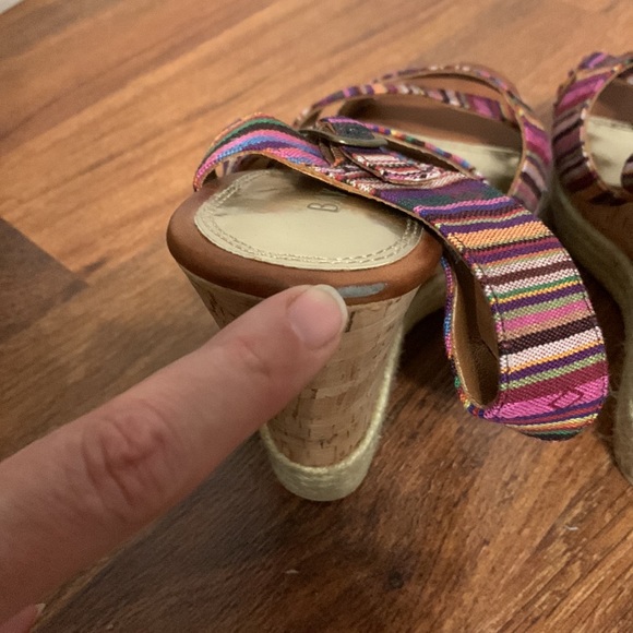 Bakers colorful espadrilles platform sandals, adjustable straps, sz10 runs small - Picture 6 of 9